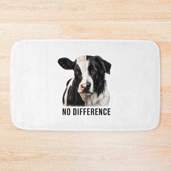 Item preview, No Difference Vegan Animal Welfare Cow Dog Farm Animals Pets Animal Rights Go Vegan designed and sold by Annika Shurafa.