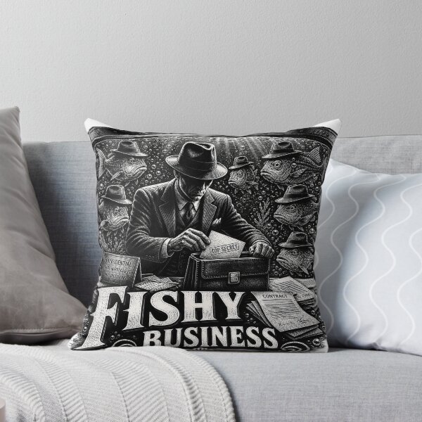 Item preview, Fishy Business - Retro Mobster Noir and Mafia Fish Funny Vector Design designed and sold by Nubian Style.