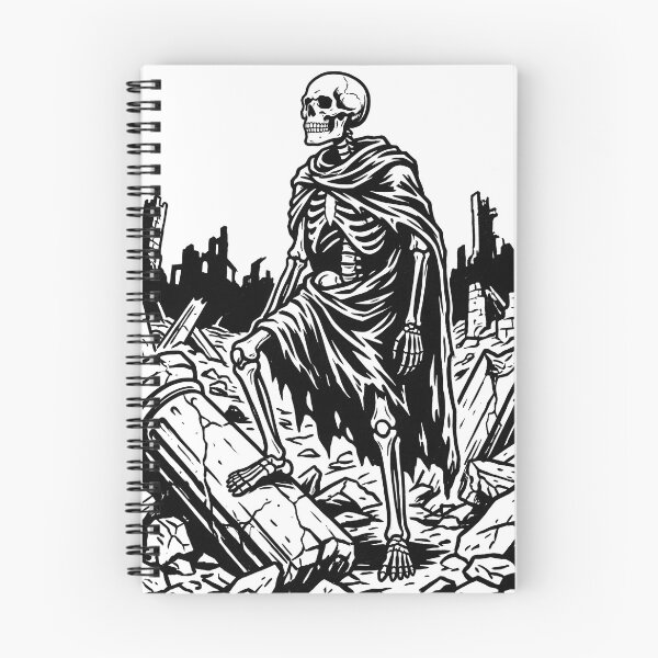 Item preview, Skeleton Surveying the Ruins After Destruction designed and sold by MisteryDesigner.