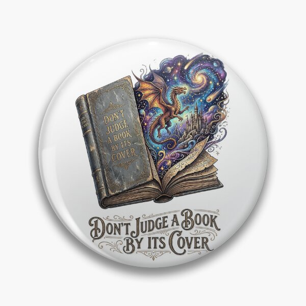 Item preview, Don't Judge a Book By Its Cover - Fantasy Magic Dragon and Galaxy Book Vector Design designed and sold by Nubian Style.