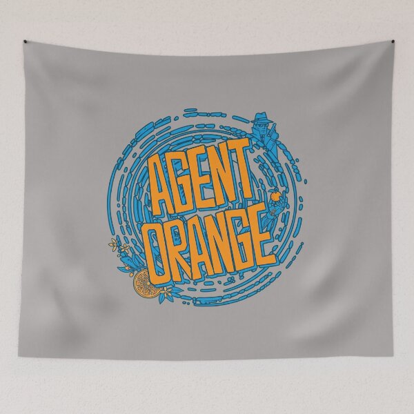Item preview, Agent Orange Retro Swirl Graphic Tee-7 designed and sold by RenateWieand.
