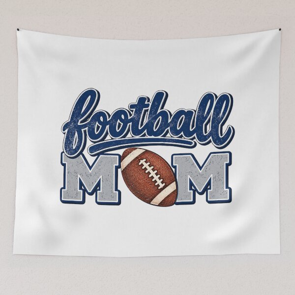 Item preview, Football Mom Distressed Blue And Silver Vintage designed and sold by DYALEEZ-XCR.