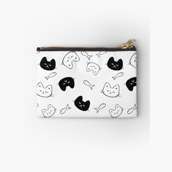Item preview, Black & White Cat, and Fish Pattern designed and sold by PlainMaddiShop.