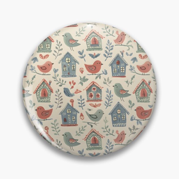Item preview, Christmas Bird Houses and Robins, The Holiday Season designed and sold by DelightfulUK.