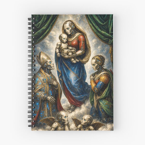 Item preview, The Sistine Cyborg Madonna — Cyber Renaissance Fine Art Poster designed and sold by DMarquiseArt.