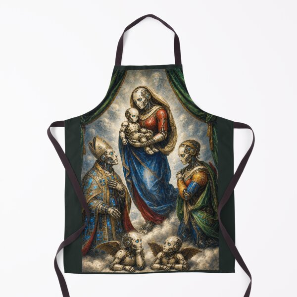 Item preview, The Sistine Cyborg Madonna — Cyber Renaissance Fine Art Poster designed and sold by DMarquiseArt.