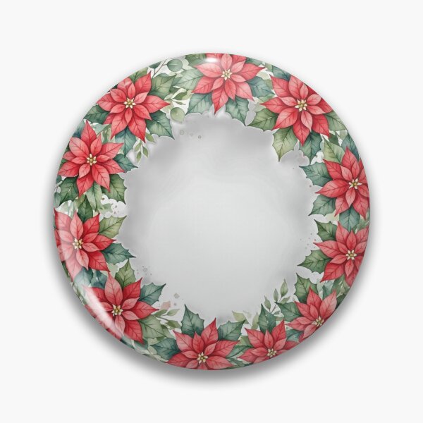 Item preview, Poinsettia Wreath Shirt – Watercolor Christmas Holiday Tee designed and sold by KERK Art and Design.