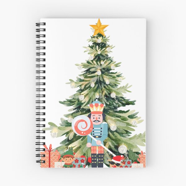 Item preview, Festive Nutcracker, Elf, and Dog by a Decorated Christmas Tree with Gifts designed and sold by VibranPalette.