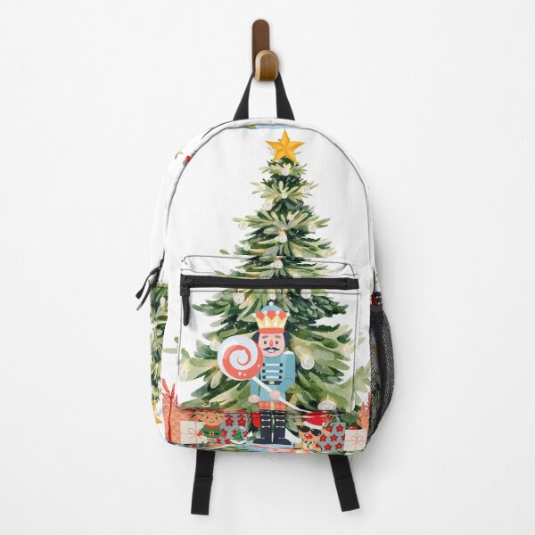 Item preview, Festive Nutcracker, Elf, and Dog by a Decorated Christmas Tree with Gifts designed and sold by VibranPalette.