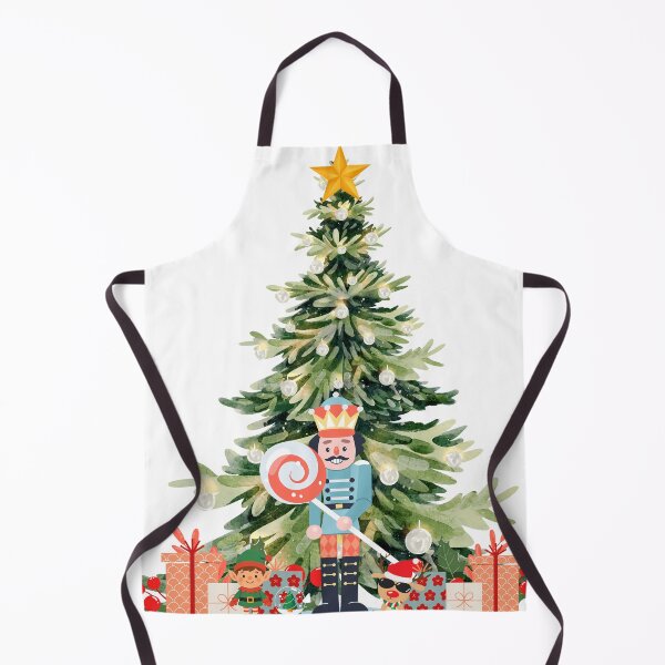 Item preview, Festive Nutcracker, Elf, and Dog by a Decorated Christmas Tree with Gifts designed and sold by VibranPalette.