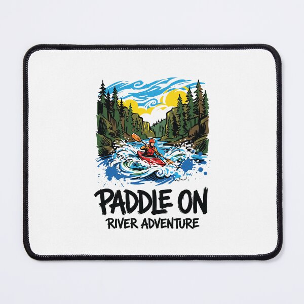 Item preview, Kayaking River Rapids Adventure Art Print designed and sold by Merch by Das Design Studio.