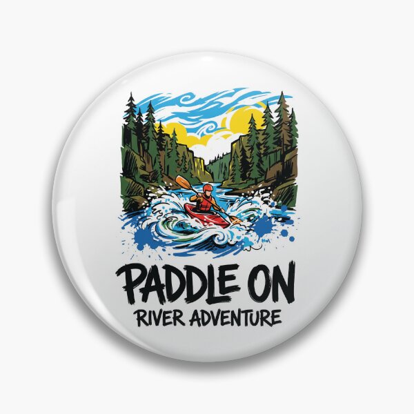 Item preview, Kayaking River Rapids Adventure Art Print designed and sold by Merch by Das Design Studio.