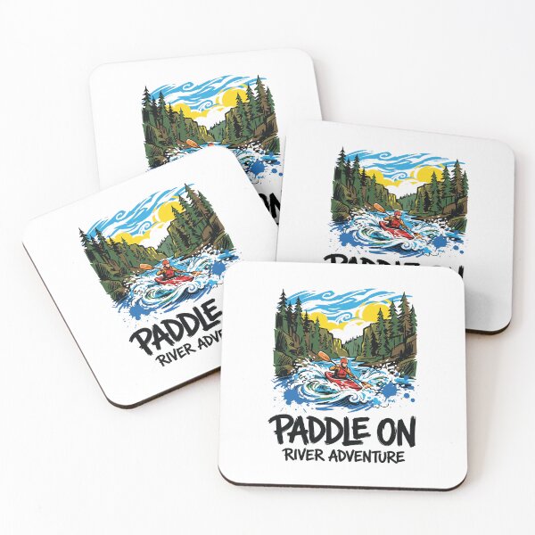Item preview, Kayaking River Rapids Adventure Art Print designed and sold by Merch by Das Design Studio.