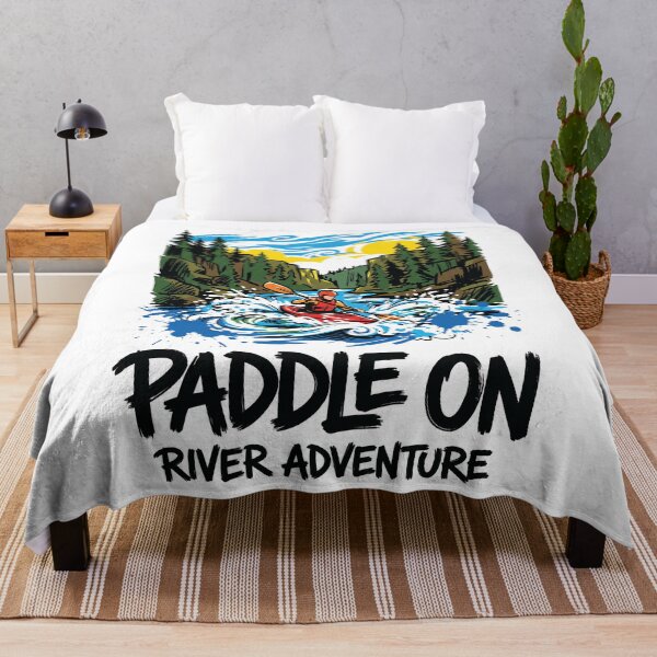Item preview, Kayaking River Rapids Adventure Art Print designed and sold by Merch by Das Design Studio.