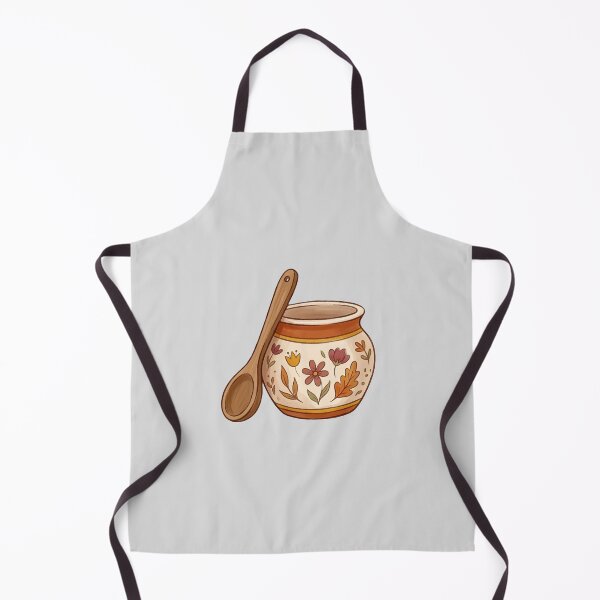 Item preview, Folk Floral Honey Pot and Wooden Spoon designed and sold by hattie's.
