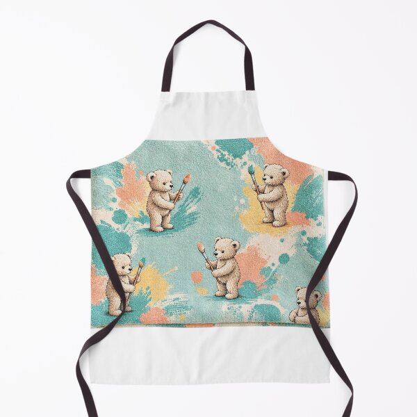 Item preview, Cute Little Artist Teddy Bears - Kids Fabric Design designed and sold by Nubian Style.