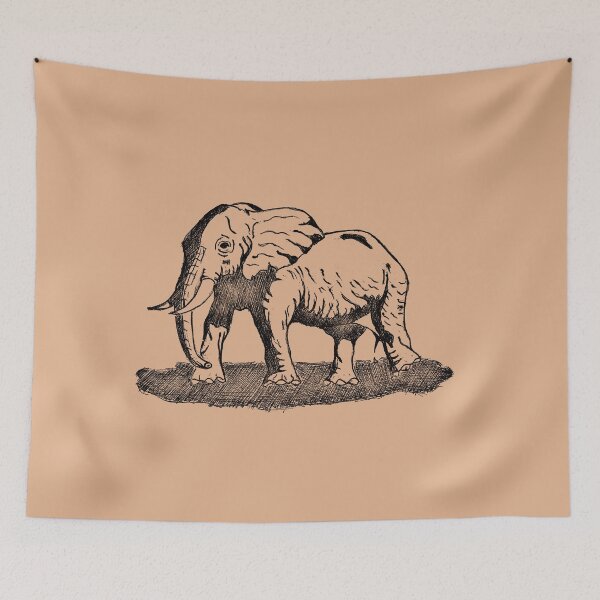 Item preview, Elephant | Vintage Nature Graphic | Retro Wildlife Illustration designed and sold by Half Mess.