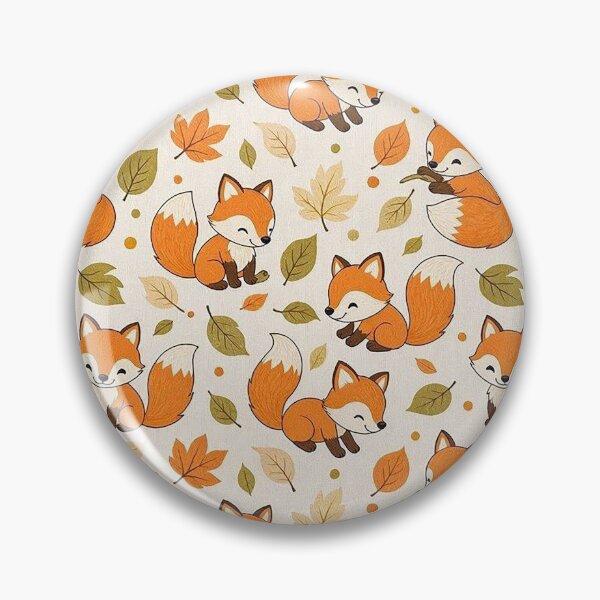 Item preview, Cute Little Foxes and Autumn Leaves Seamless Pattern Vector Design - Fall Textile and Pillow Print designed and sold by Nubian Style.