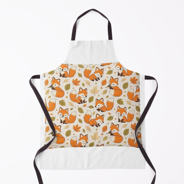 Item preview, Cute Little Foxes and Autumn Leaves Seamless Pattern Vector Design - Fall Textile and Pillow Print designed and sold by Nubian Style.