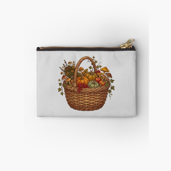 Item preview, Autumn Basket with Pumpkins and Mushrooms designed and sold by hattie's.