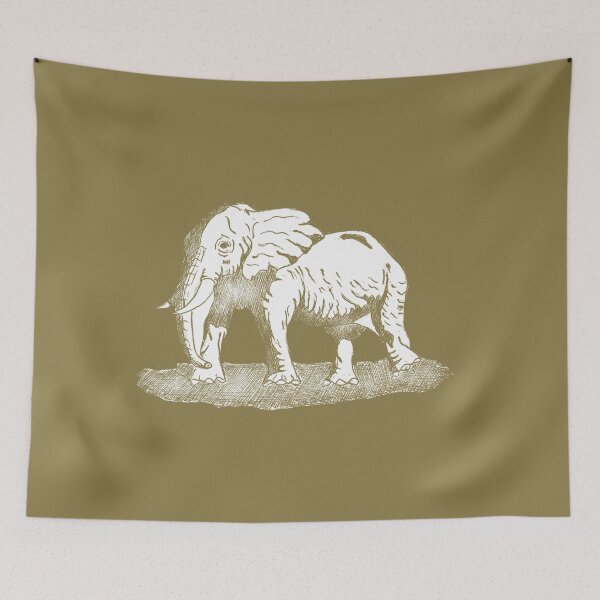 Item preview, Elephant | Vintage Nature Graphic | Retro Wildlife Illustration designed and sold by Half Mess.
