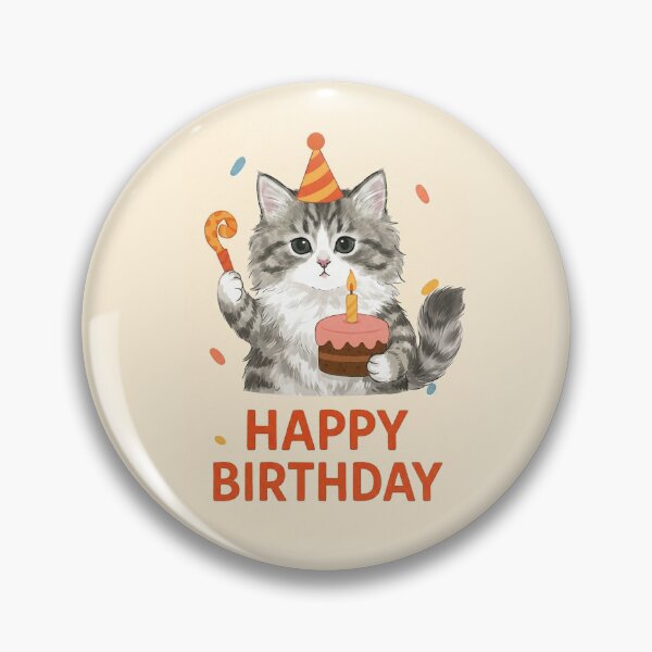 Item preview, KamKam the Cat Happy Birthday Celebration designed and sold by PetalsPaws.