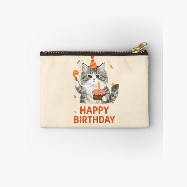 Item preview, KamKam the Cat Happy Birthday Celebration designed and sold by PetalsPaws.