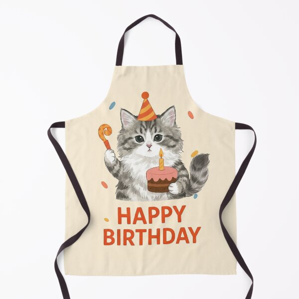 Item preview, KamKam the Cat Happy Birthday Celebration designed and sold by PetalsPaws.
