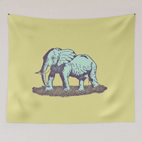 Item preview, Elephant | Vintage Nature Graphic | Retro Wildlife Illustration designed and sold by Half Mess.