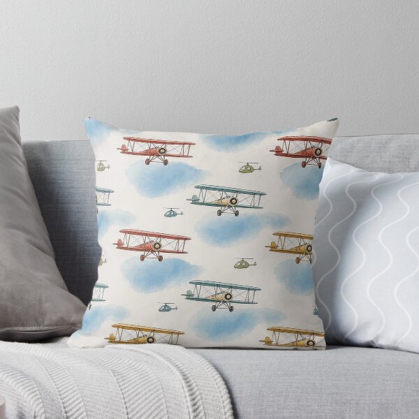 Item preview, Vintage Airplanes and Helicopters Seamless Pattern Vector Design - Kids Aviation Textile and Wallpaper Print designed and sold by Nubian Style.