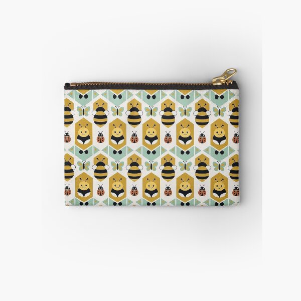 Item preview, Retro Honeycomb and Cute Bees Seamless Pattern Vector Design - Vintage Textile and Wallpaper Print designed and sold by Nubian Style.