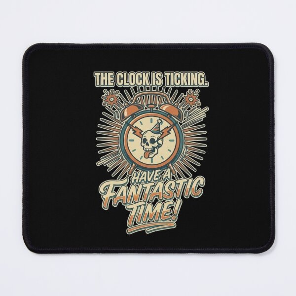 Item preview, The Clock Is Ticking Have A Fantastic Time Retro Skull designed and sold by MagicArtzz.