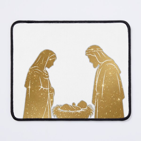 Item preview, Nativity Gold Shirt – Elegant Christmas Holiday Tee designed and sold by KERK Art and Design.