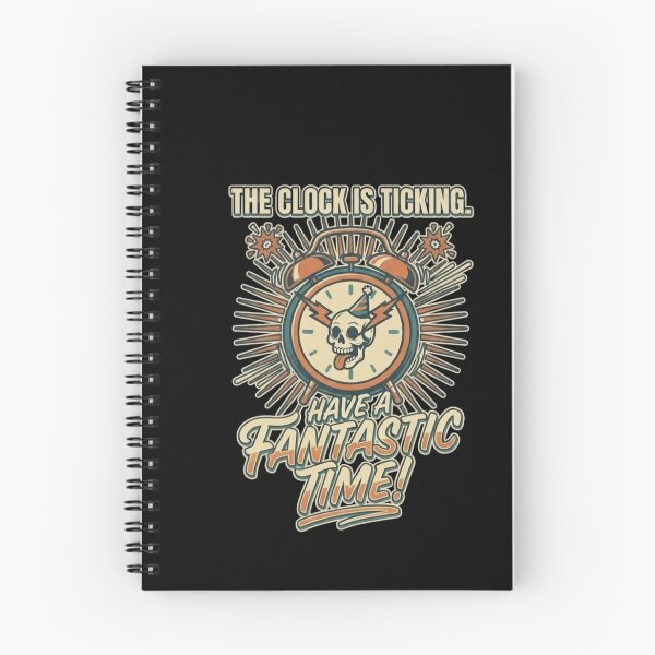 Item preview, The Clock Is Ticking Have A Fantastic Time Retro Skull designed and sold by MagicArtzz.