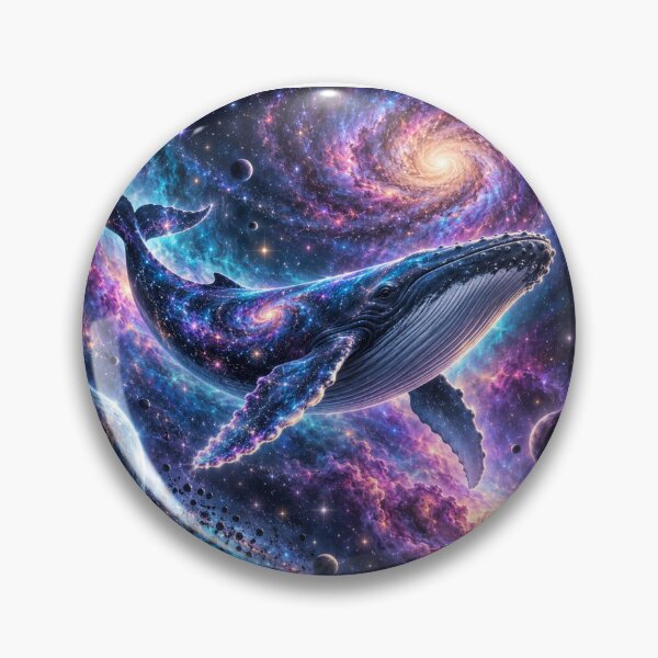 Item preview, Galaxy Whale Neon Dreamscape Art designed and sold by Inkworksbyshery.