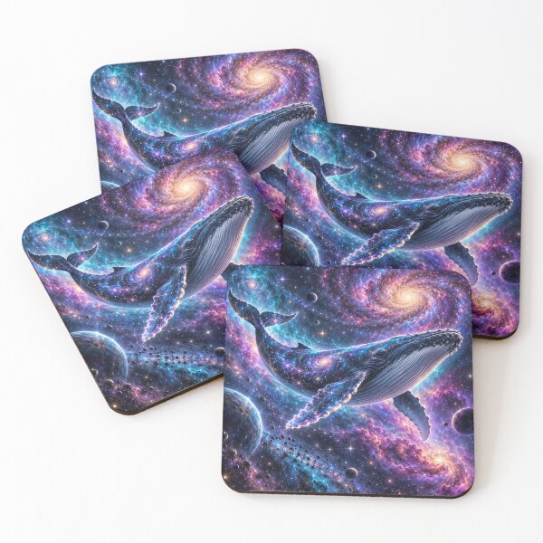 Item preview, Galaxy Whale Neon Dreamscape Art designed and sold by Inkworksbyshery.