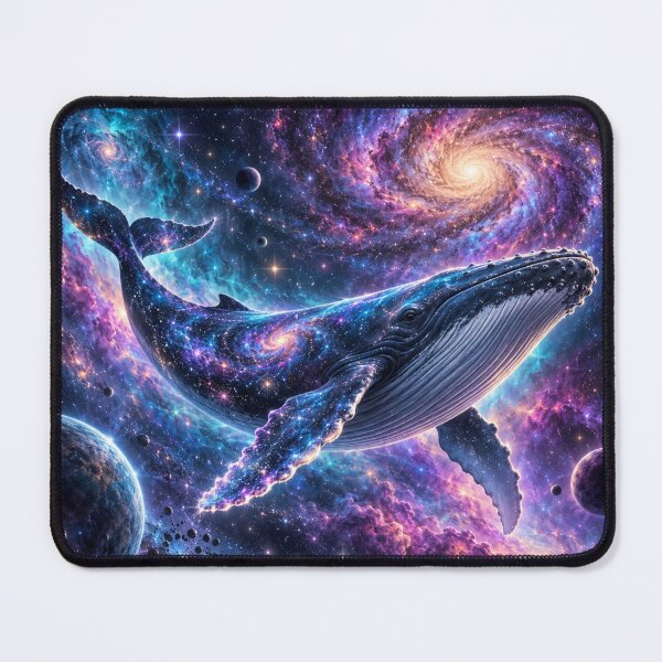 Item preview, Galaxy Whale Neon Dreamscape Art designed and sold by Inkworksbyshery.