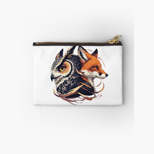 Item preview, Wise Owl and Clever Fox - Dual Animal Portrait Art designed and sold by Nubian Style.