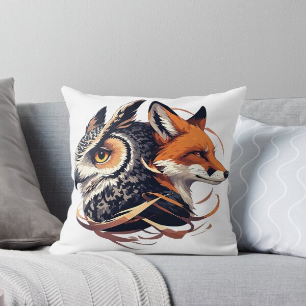 Item preview, Wise Owl and Clever Fox - Dual Animal Portrait Art designed and sold by Nubian Style.