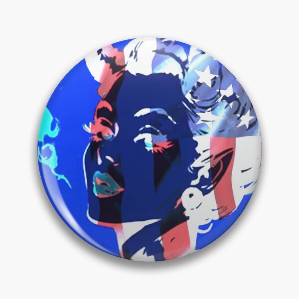 Item preview, American Flag Devil Horns Woman Pop Art designed and sold by Psilly Guse.