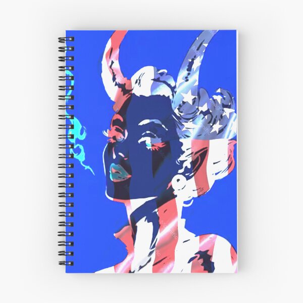 Item preview, American Flag Devil Horns Woman Pop Art designed and sold by Psilly Guse.