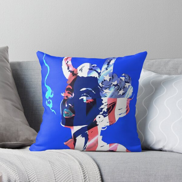 Item preview, American Flag Devil Horns Woman Pop Art designed and sold by Psilly Guse.