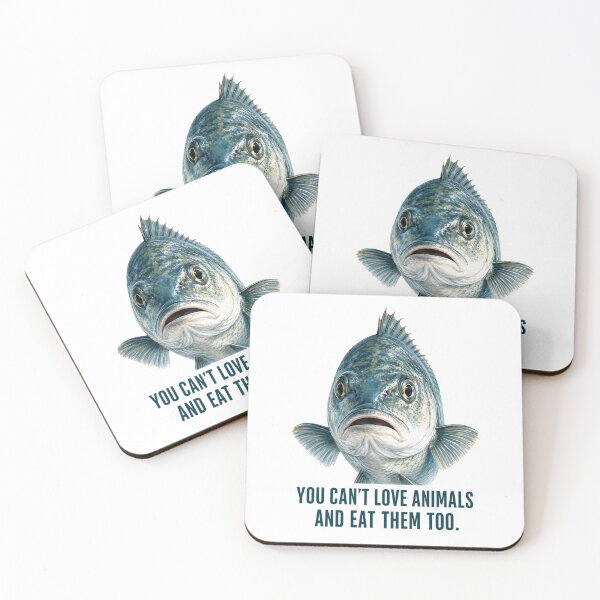 Item preview, Veganism, animal welfare, fish, animal rights, fish protection, overfishing of the oceans, animal suffering, Go Vegan designed and sold by Annika Shurafa.