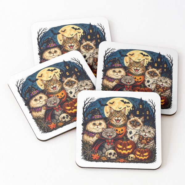 Item preview, Spooky Halloween cats  designed and sold by JonysCreativeDesigns.