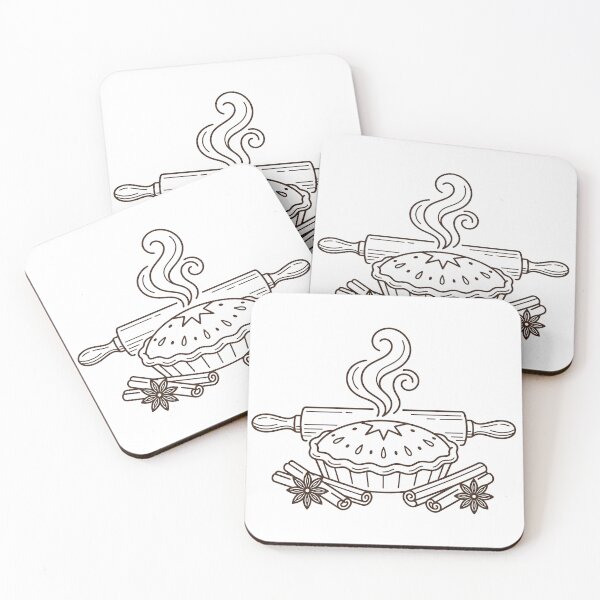 Item preview,  Cozy Autumn Pie and Baking Illustration designed and sold by KMKDesignStudio.