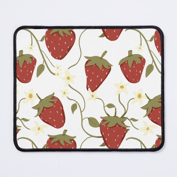 Item preview, Strawberry Pattern White background designed and sold by PlainMaddiShop.