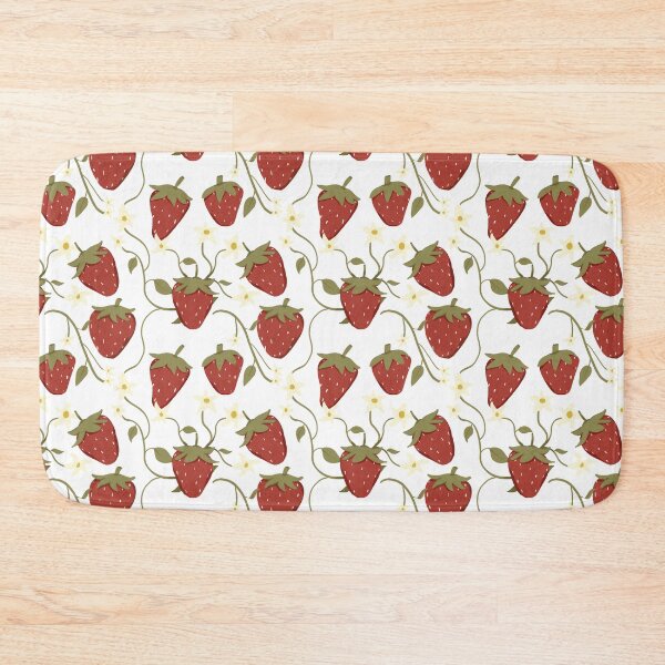 Item preview, Strawberry Pattern White background  designed and sold by PlainMaddiShop.