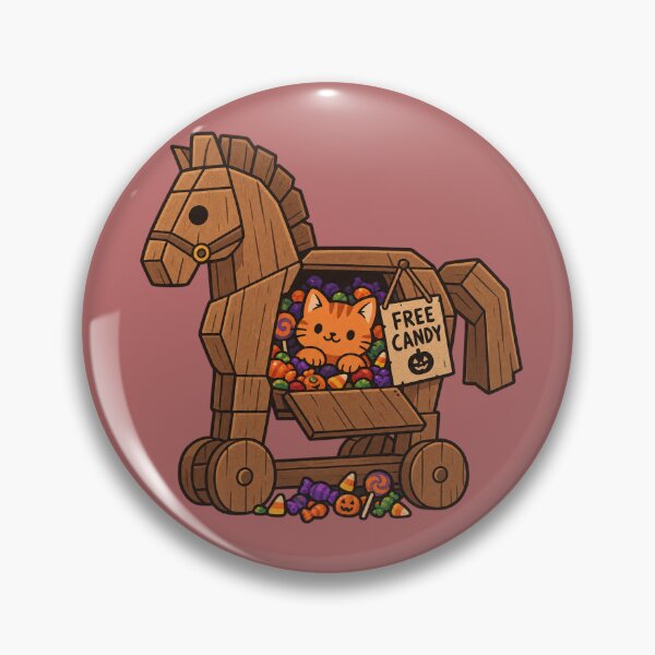 Item preview, Trojan Horse Free Candy – Cute Halloween Cat designed and sold by MythoWorldddd.