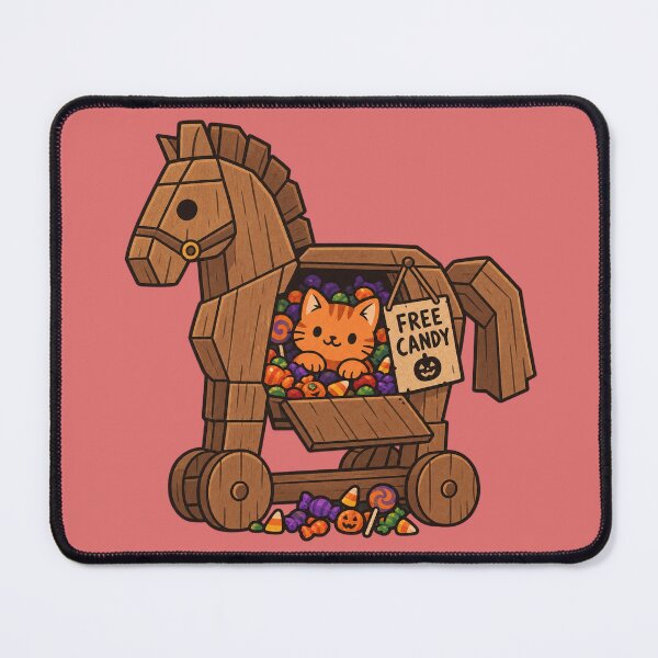 Item preview, Trojan Horse Free Candy – Cute Halloween Cat designed and sold by MythoWorldddd.