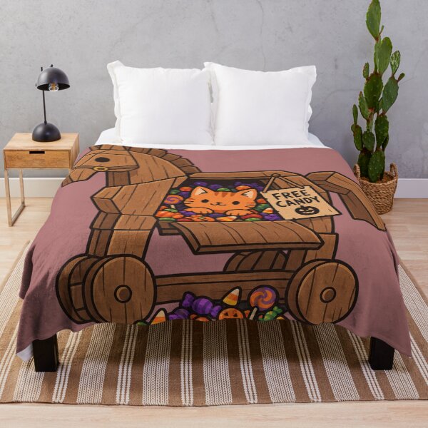 Item preview, Trojan Horse Free Candy – Cute Halloween Cat designed and sold by MythoWorldddd.